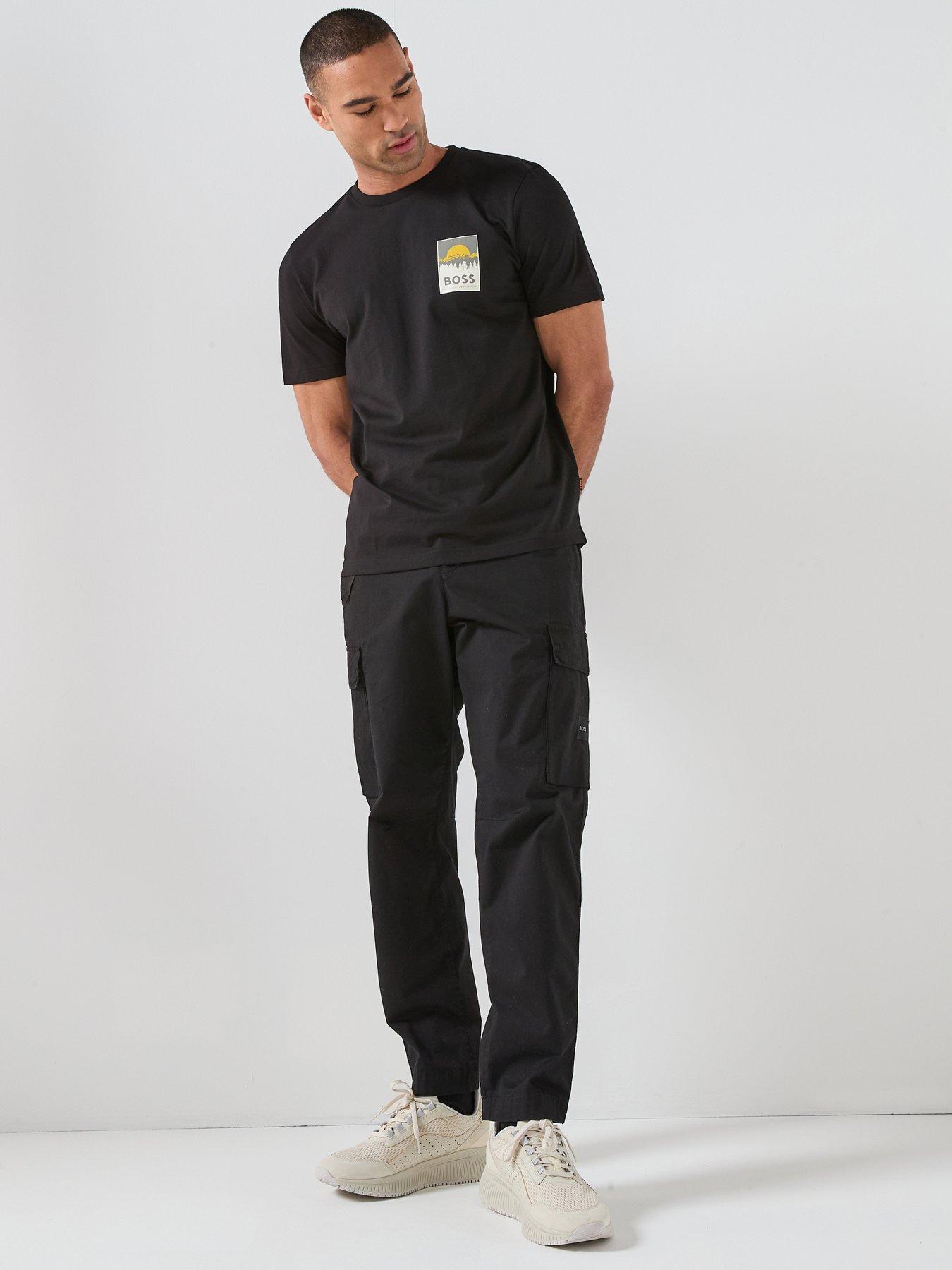  image of boss-te_plain-small-chest-graphic-t-shirt-black