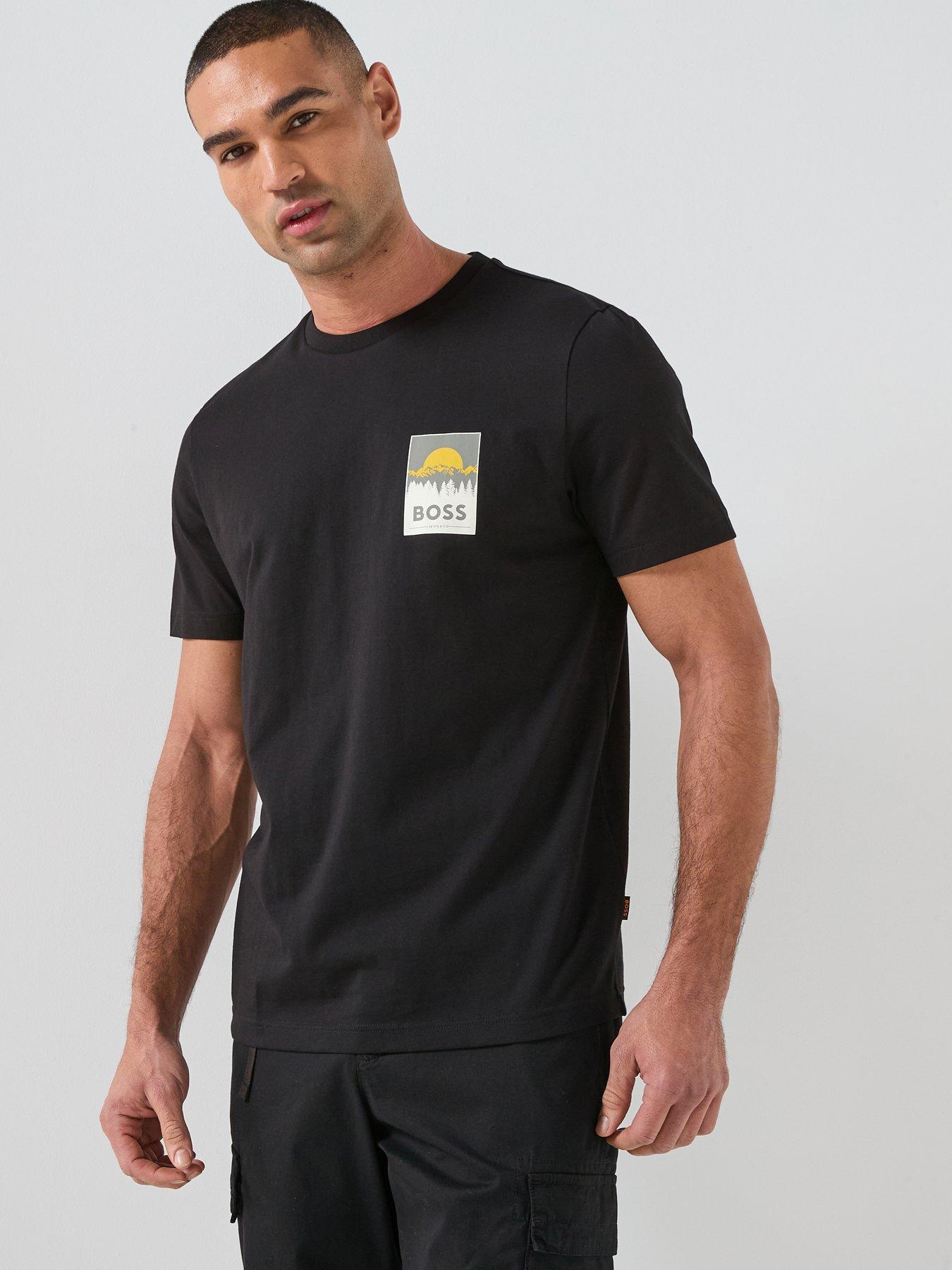  image of boss-te_plain-small-chest-graphic-t-shirt-black