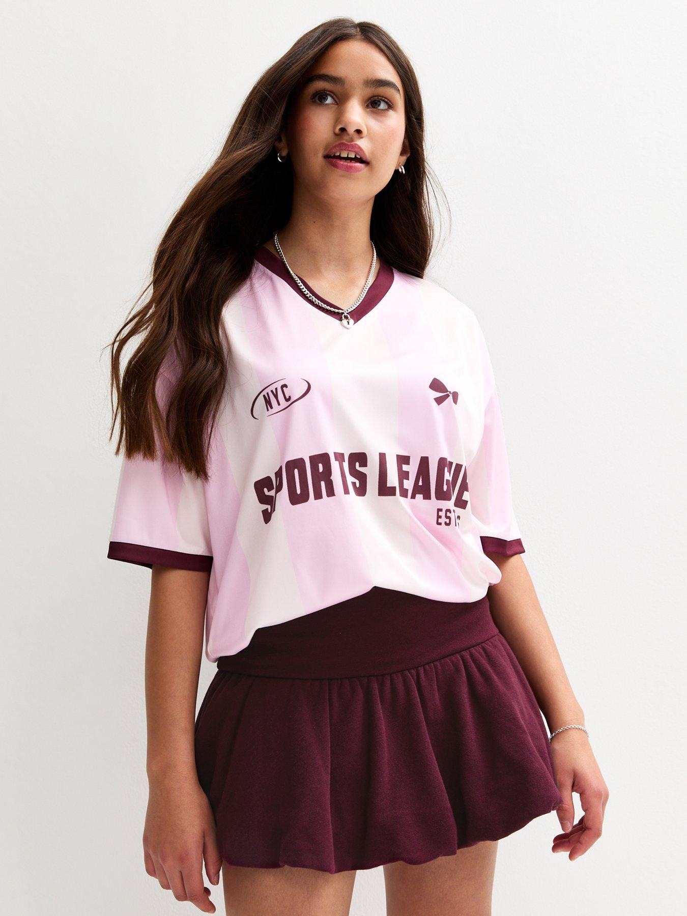 undefined Girls Dark Burgundy Puffball Skort
