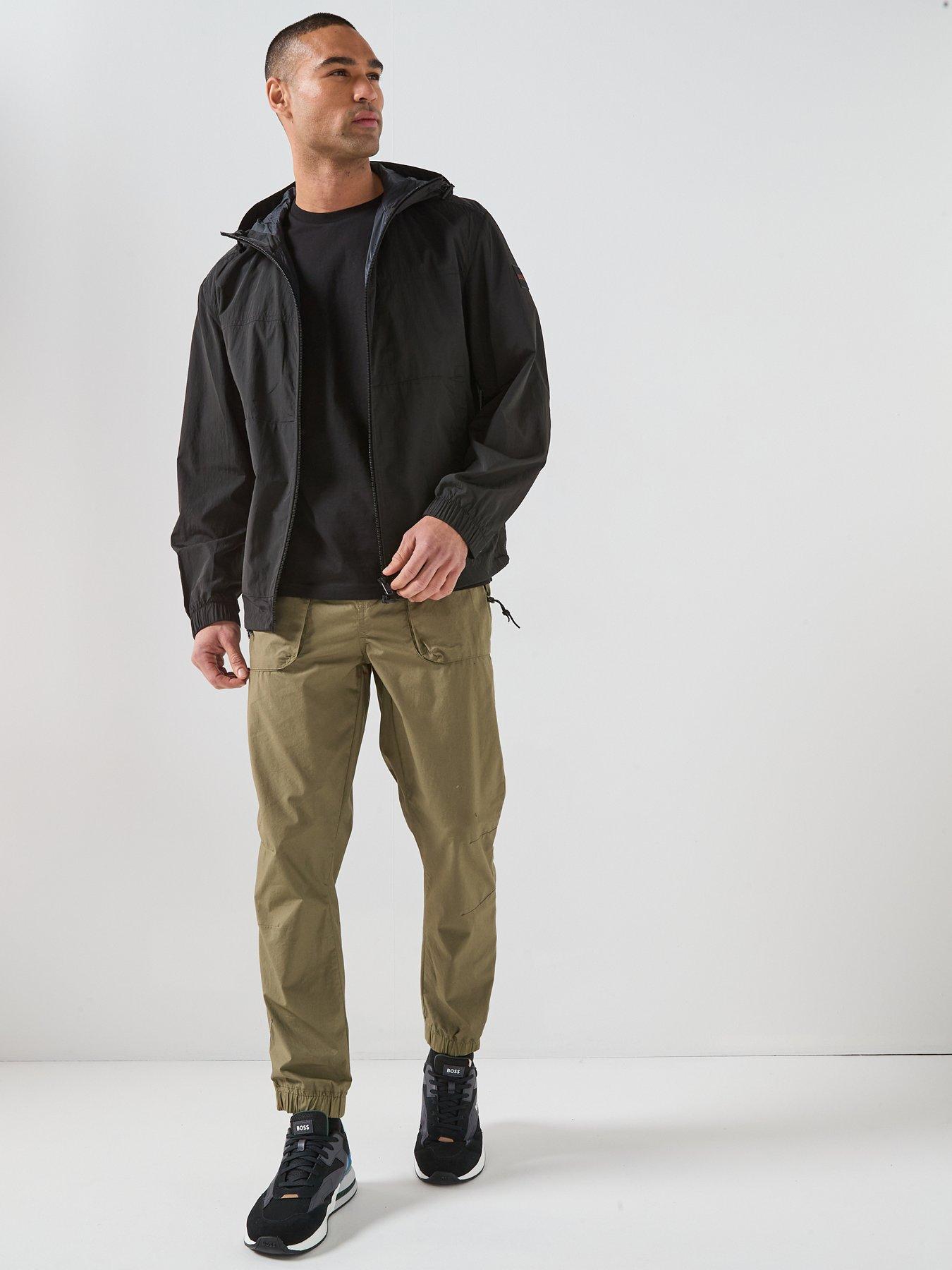 Image 3 of 6 of BOSS Orip Stretch Nylon Hooded Jacket - Black