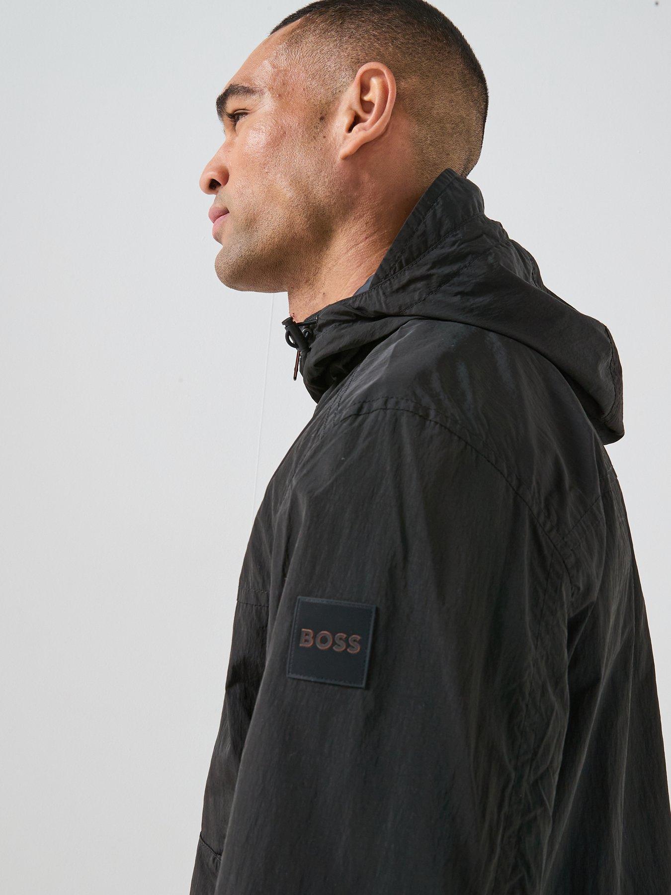Image 5 of 6 of BOSS Orip Stretch Nylon Hooded Jacket - Black