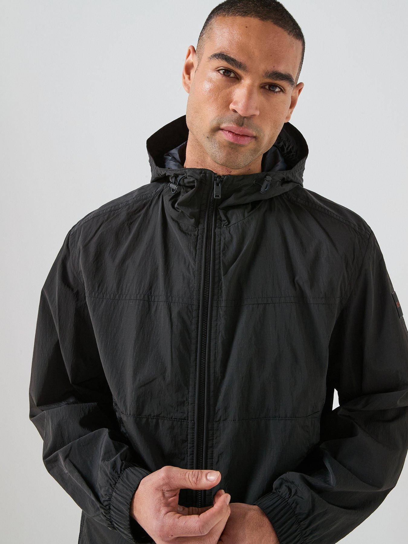 Image 6 of 6 of BOSS Orip Stretch Nylon Hooded Jacket - Black