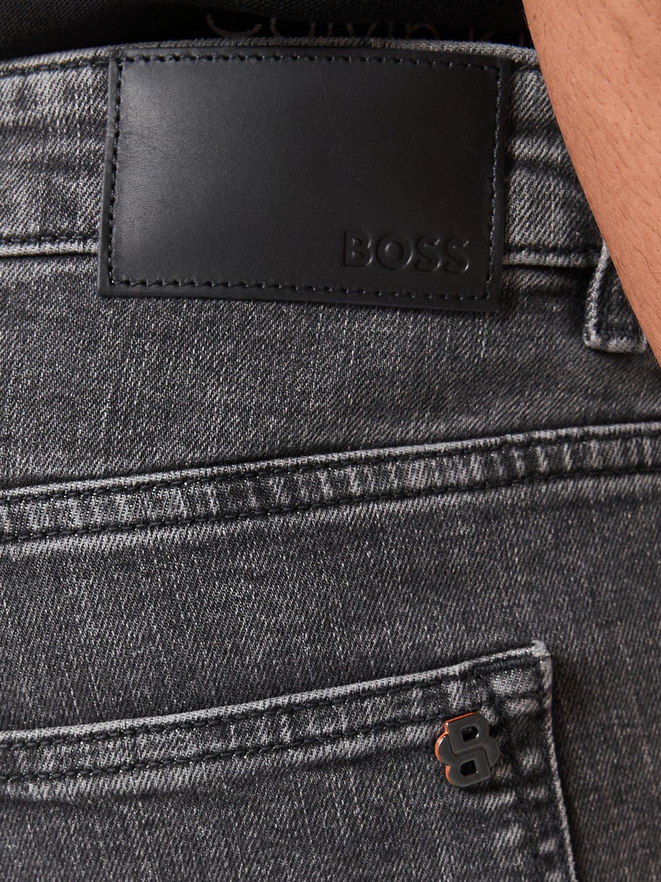 Image 4 of 5 of BOSS Delaware Slim Fit Jeans - Dark Grey