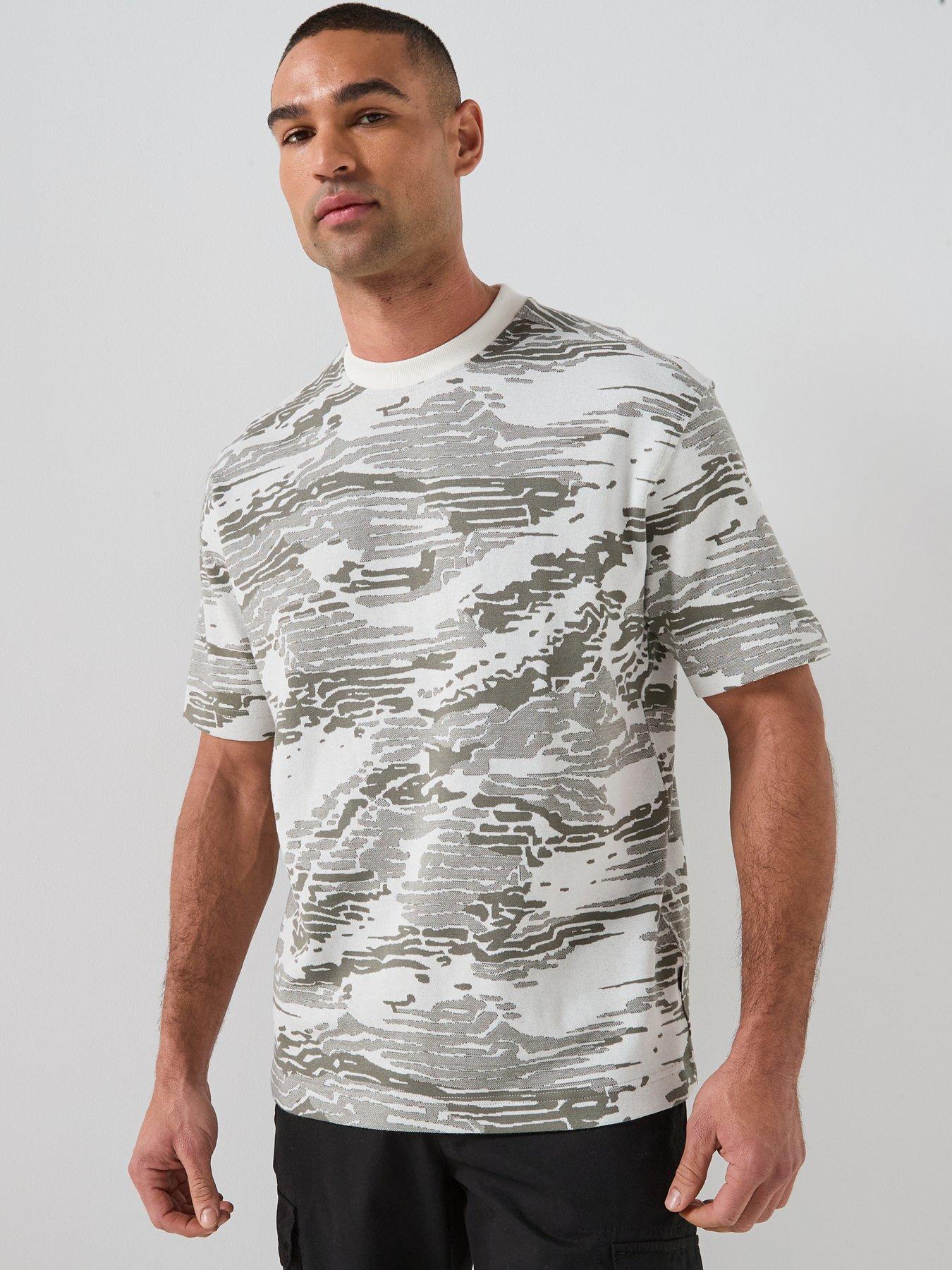 BOSS Te_Wild Nature Camo T-Shirt - Light Green