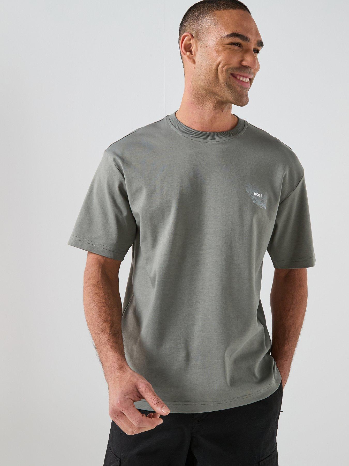 Image 2 of 6 of BOSS Te_City Lights Back Graphic T-Shirt - Grey