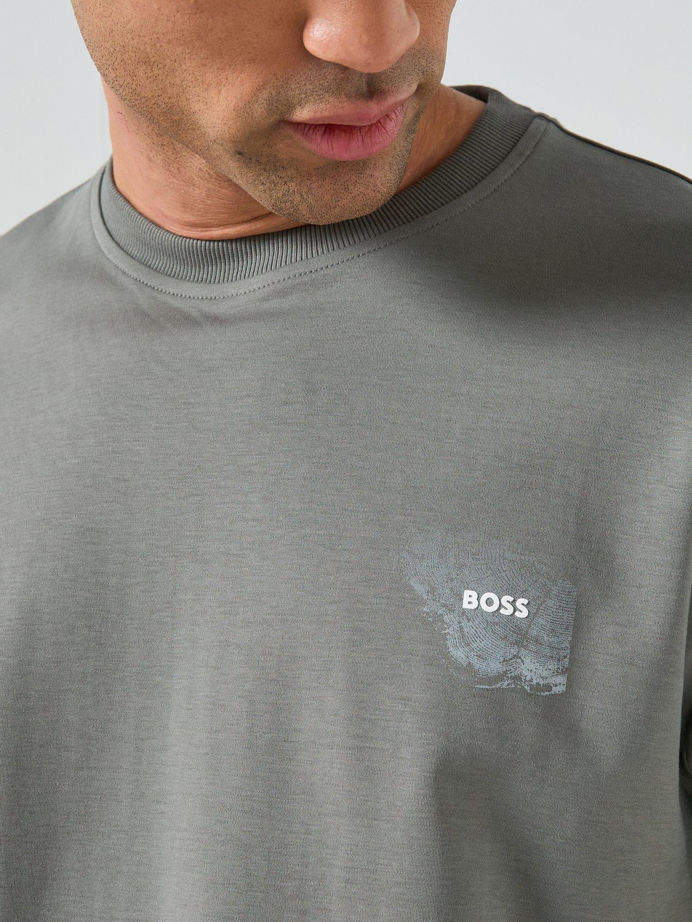 Image 4 of 6 of BOSS Te_City Lights Back Graphic T-Shirt - Grey