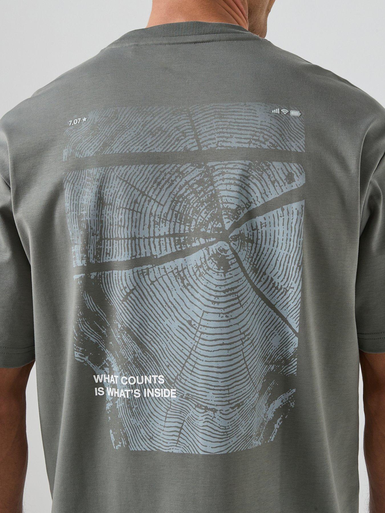 Image 5 of 6 of BOSS Te_City Lights Back Graphic T-Shirt - Grey