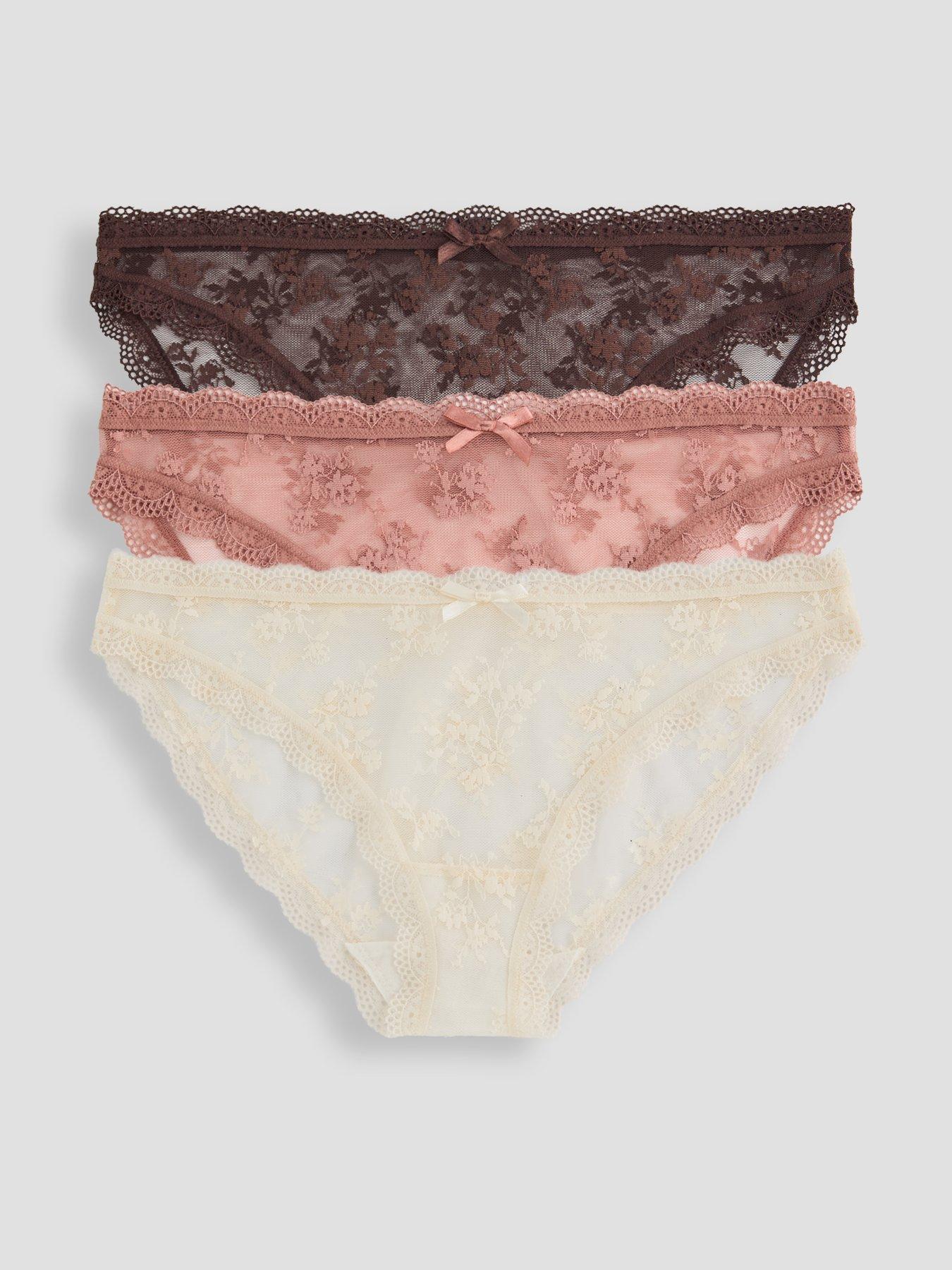 Image 1 of 5 of DORINA Lana 3ppcheeky Brazilian - Ivory / Brown/ Pink