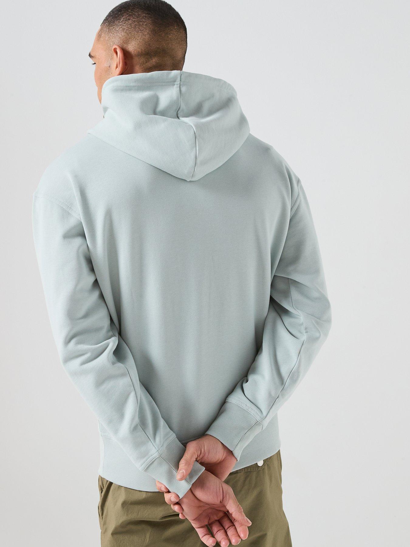 stillFront image of boss-logo-overhead-hoodie-grey