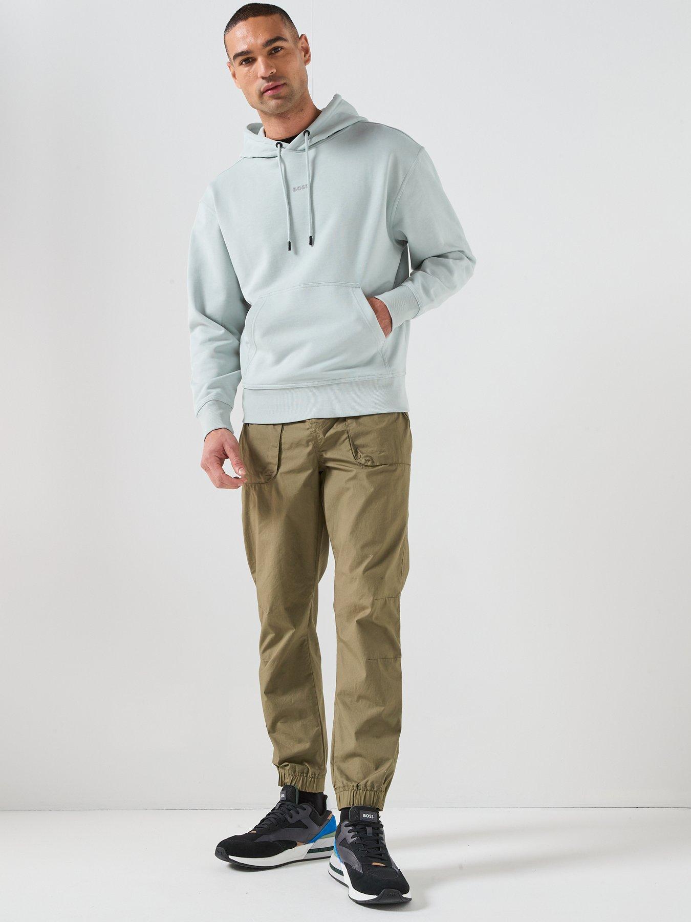  image of boss-logo-overhead-hoodie-grey