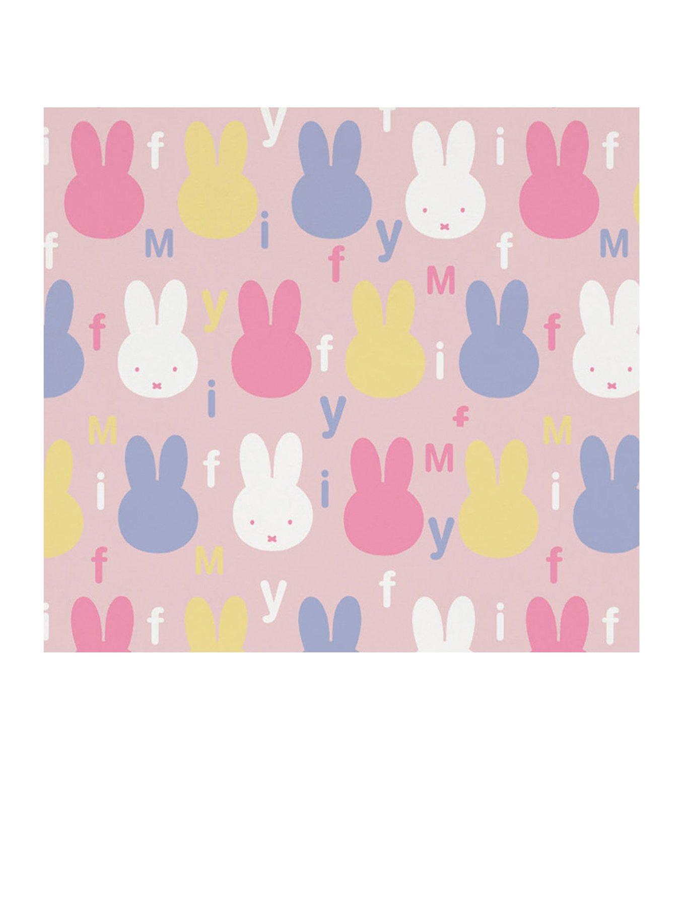back image of miffy-bunnies-coral-r-blanket-100x150cm