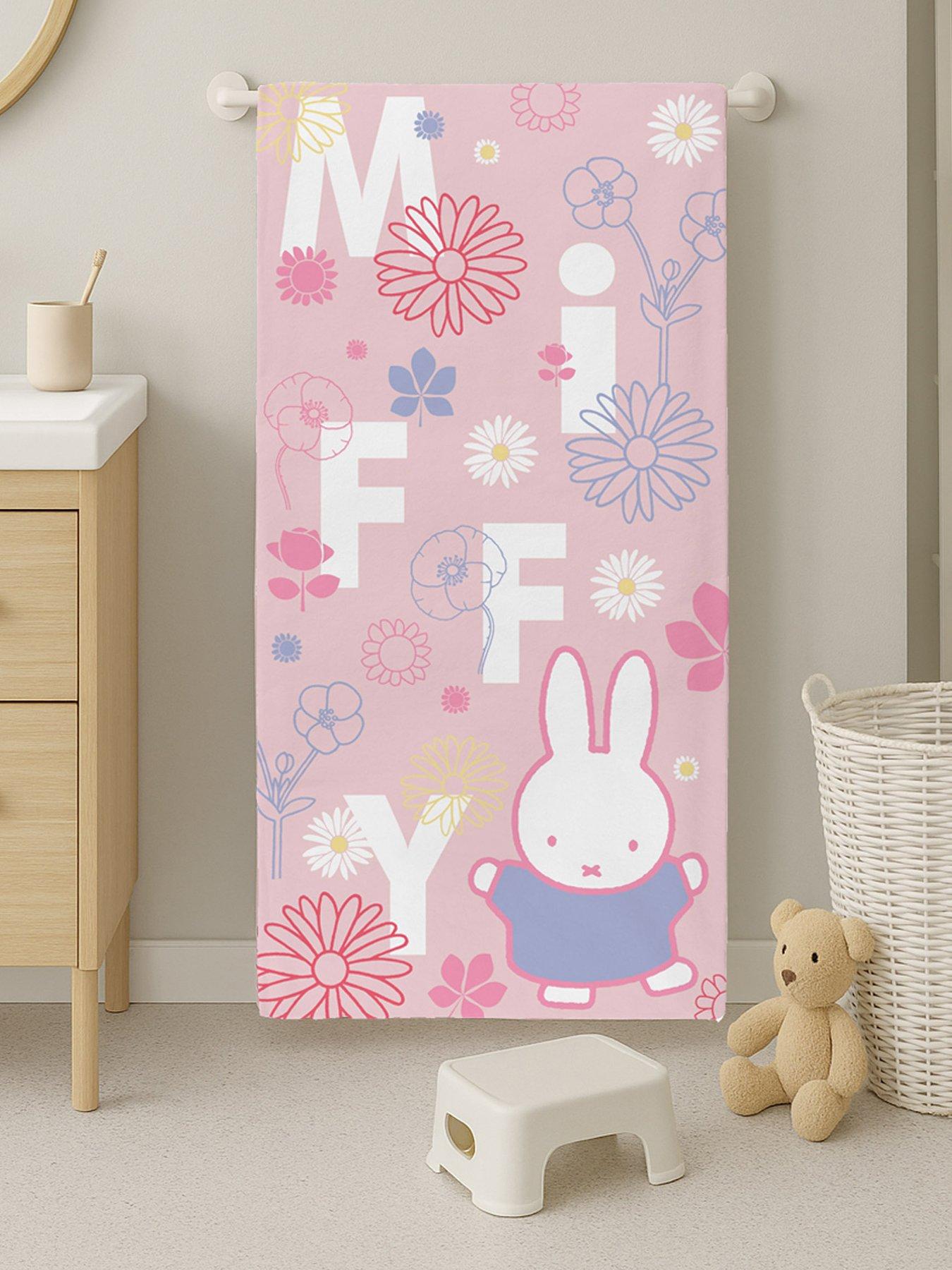 Miffy Floral Towel 70x140cm 100% Cotton