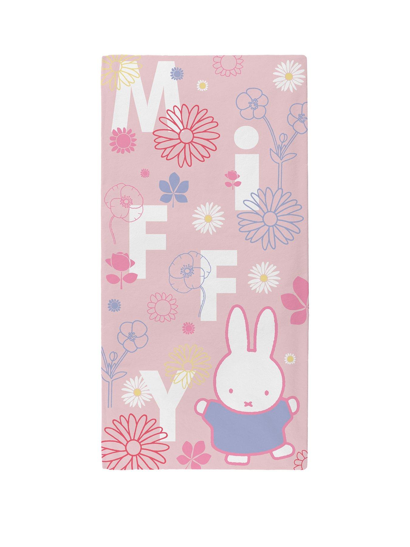 Miffy Floral Towel 70x140cm 100% Cotton