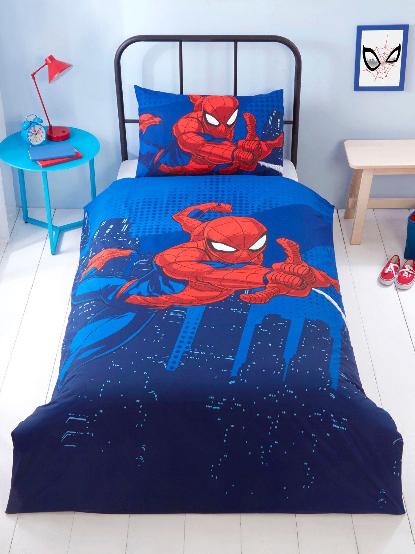 front image of spiderman-city-single-duvet