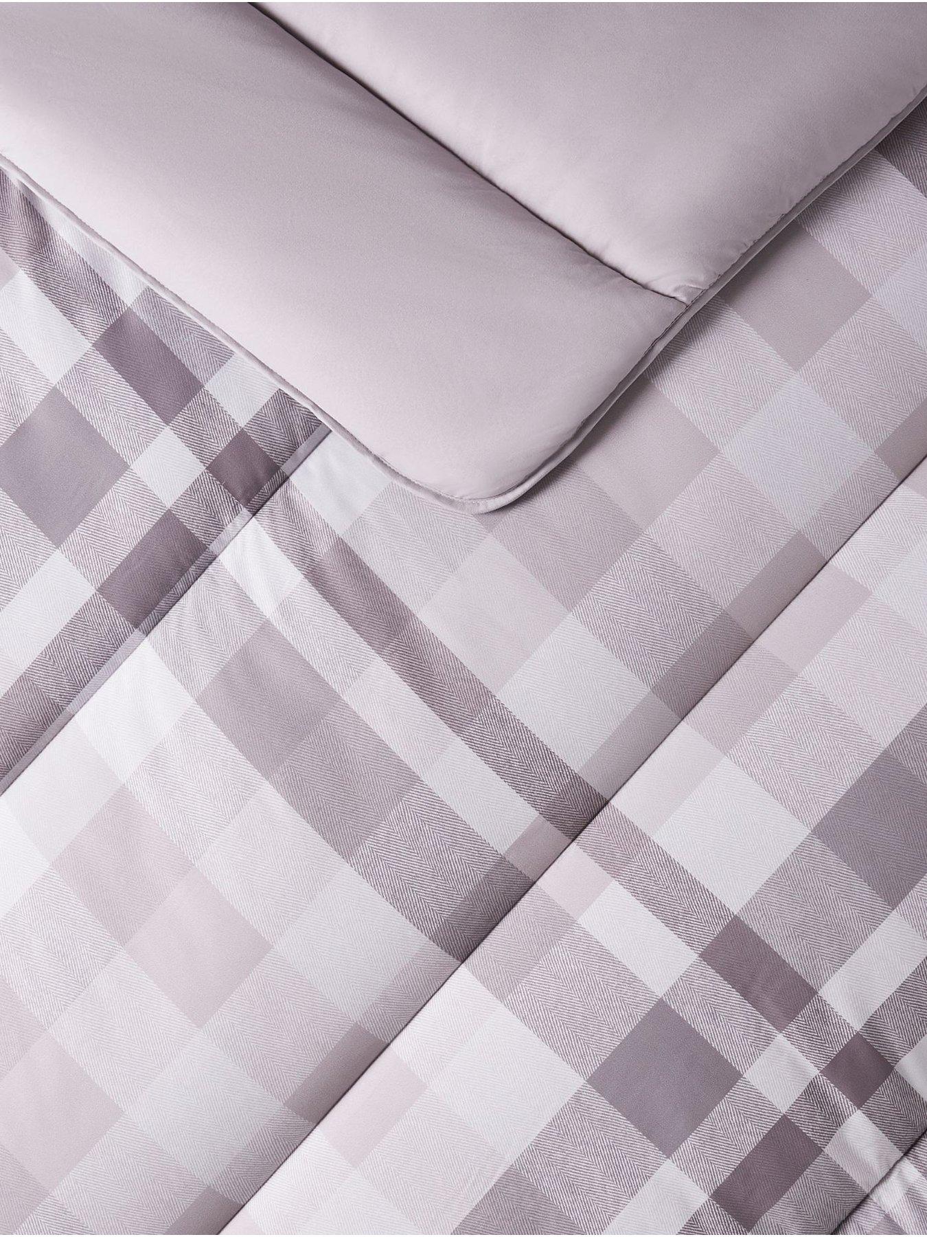 Image 4 of 5 of Night Lark Natural Check 10.5 Tog Coverless Duvet Set - Natural