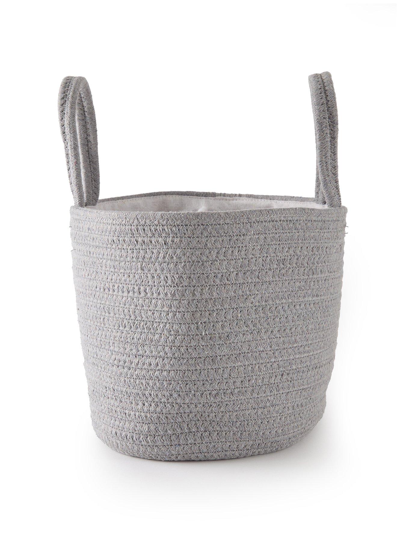 stillFront image of the-very-collection-grey-cotton-rope-caddy