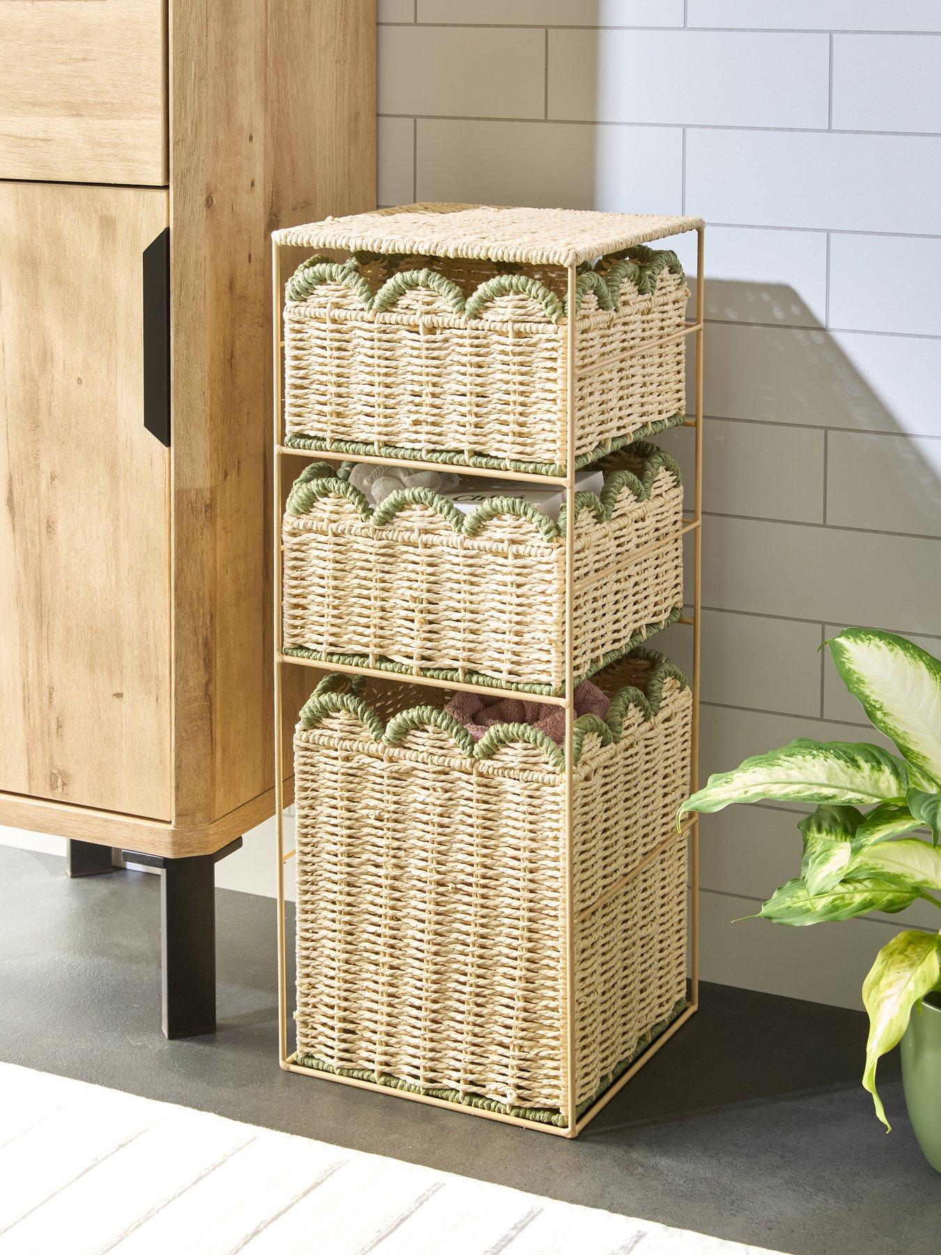 the-very-collection-3-tier-green-scallop-edge-woven-bathroom-storage-drawers