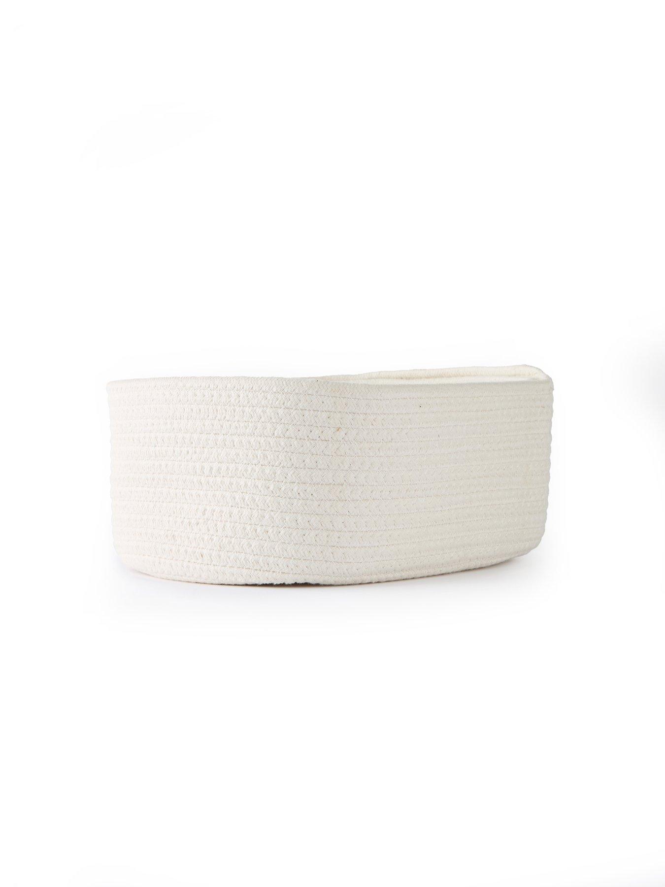 Image 3 of 7 of The Very Collection Set Of 3 White Cotton Rope Storage Baskets