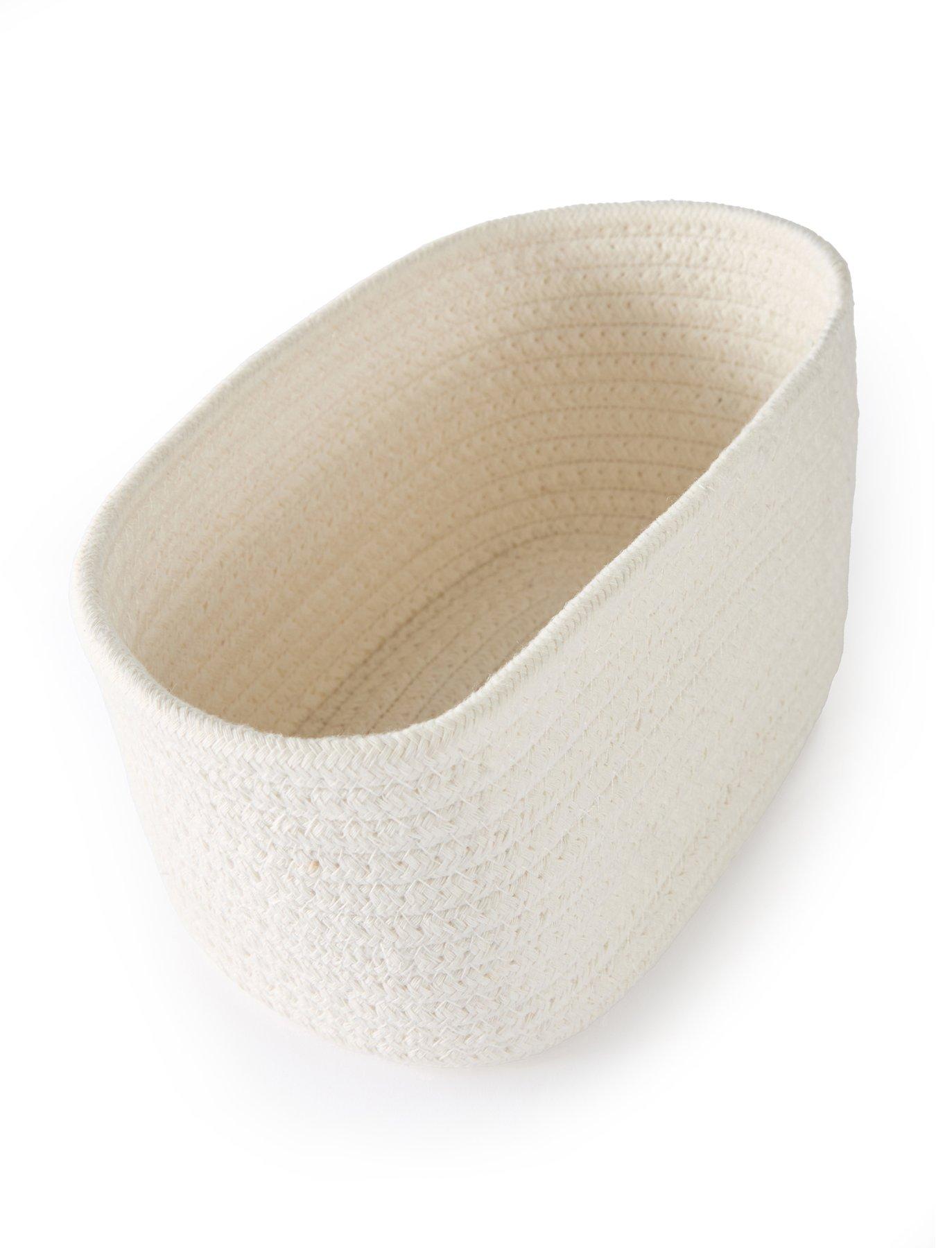 Image 6 of 7 of The Very Collection Set Of 3 White Cotton Rope Storage Baskets