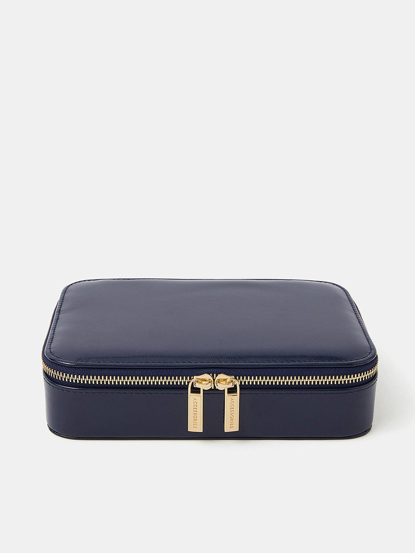 Image 1 of 3 of Accessorize Large Jewellery Box - Navy