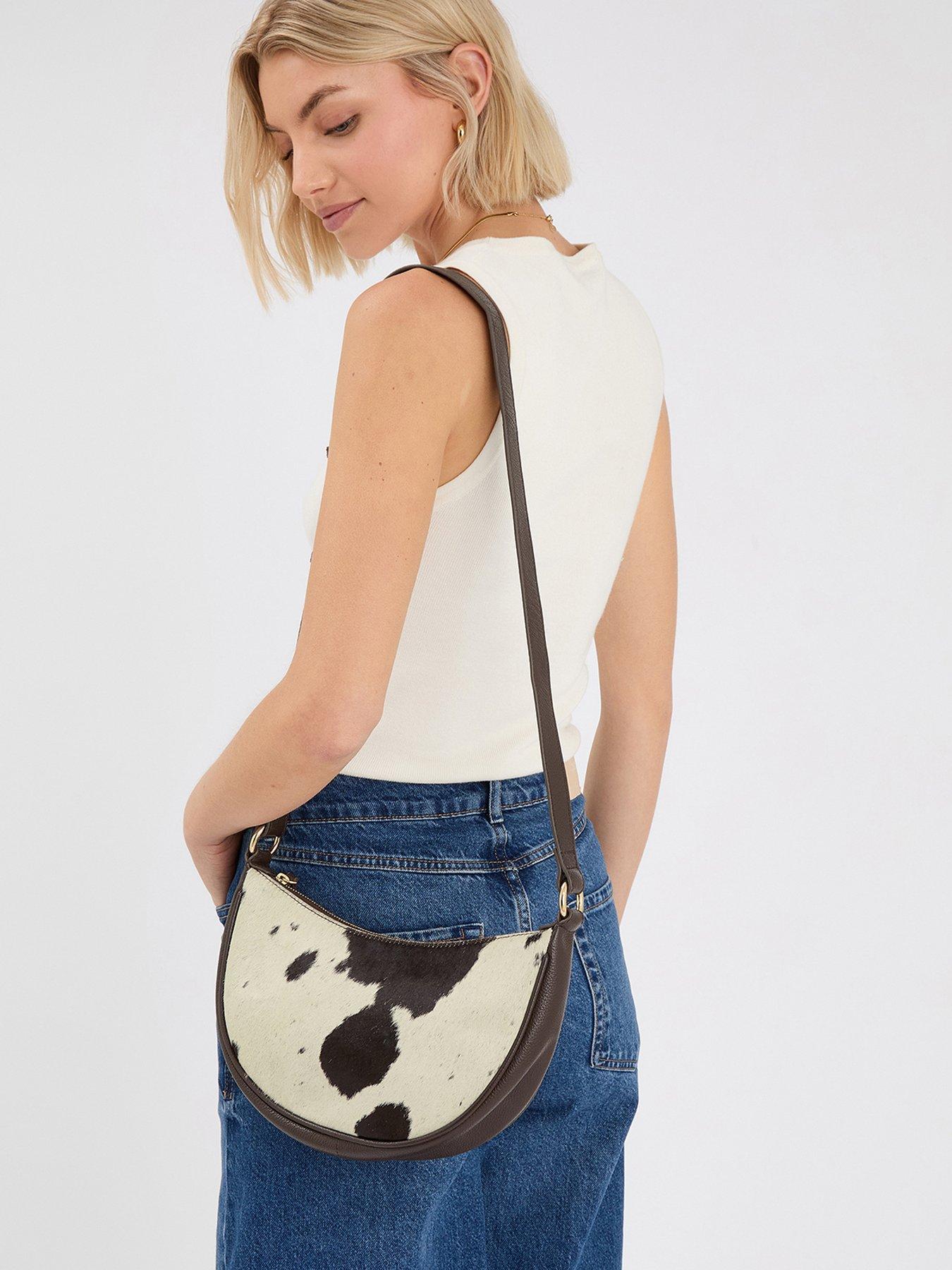 Image 2 of 5 of Accessorize Leather Sling Crossbody Bag - Multi