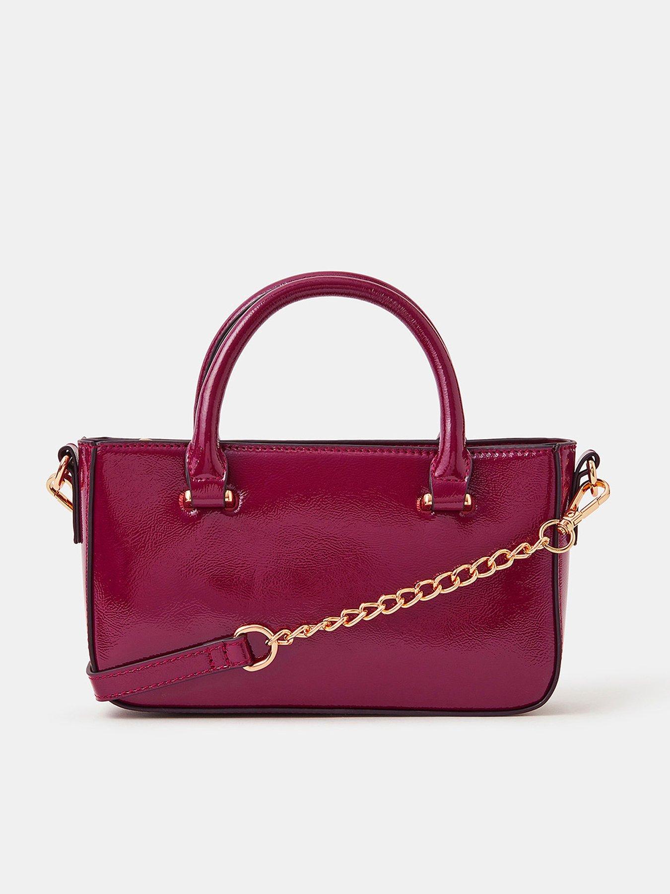 undefined Patent Crossbody Handbag - Red
