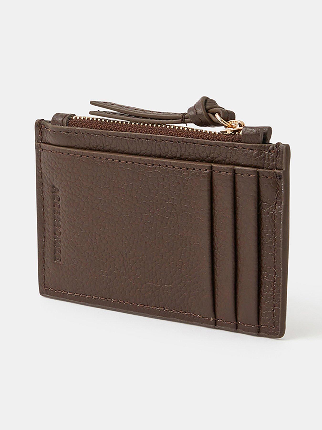 Image 2 of 3 of Accessorize Cow Leather Card Holder - Multi