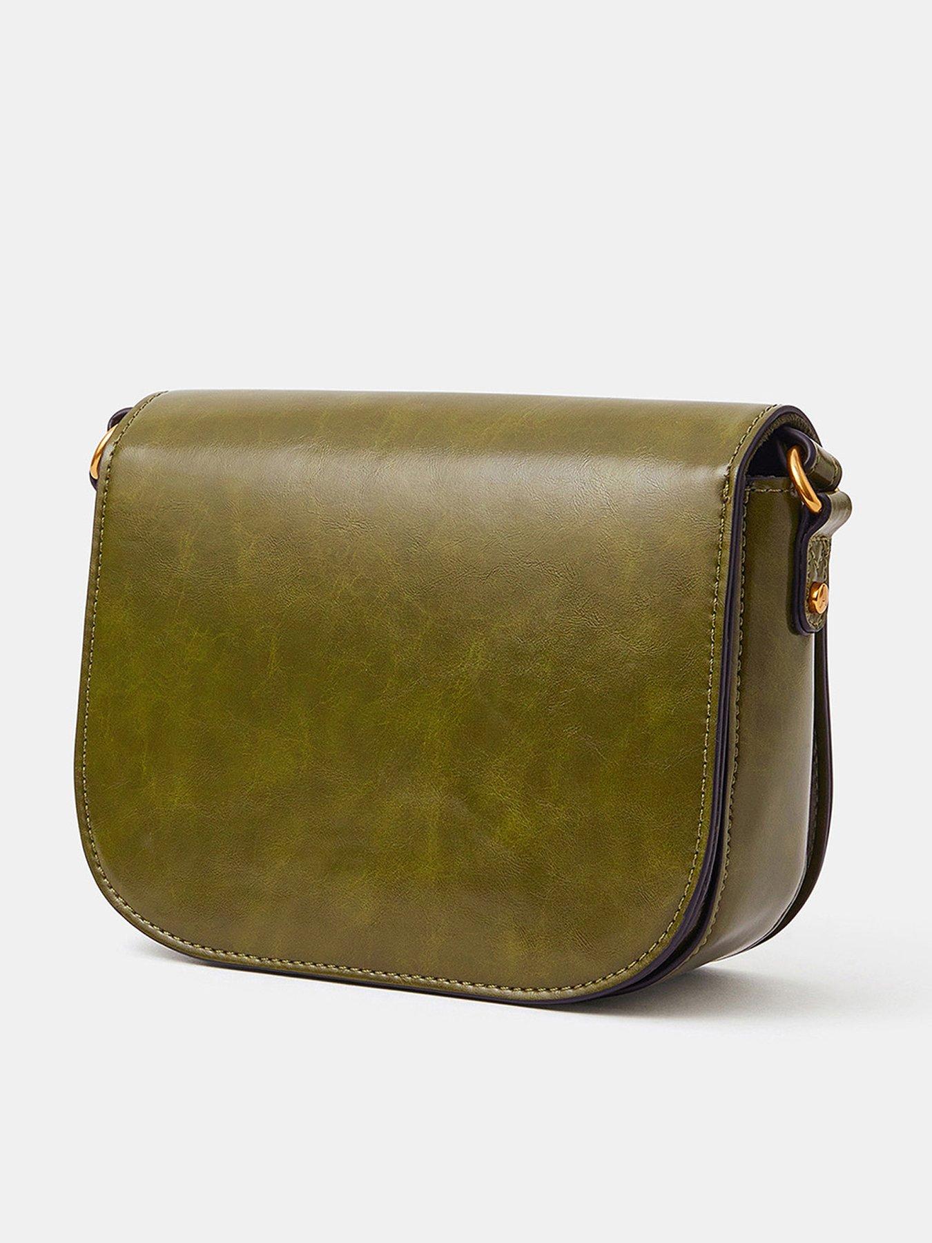 Image 3 of 5 of Accessorize Boxy Crossbody Bag - Green