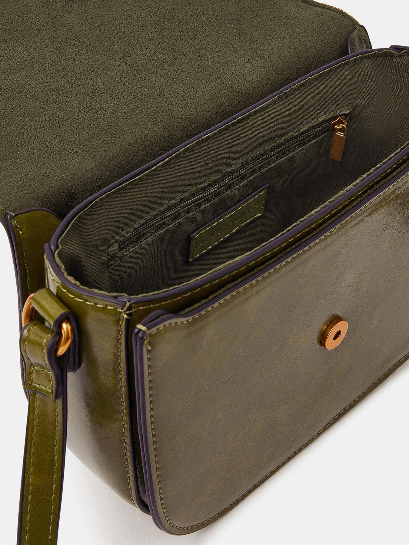 Image 5 of 5 of Accessorize Boxy Crossbody Bag - Green