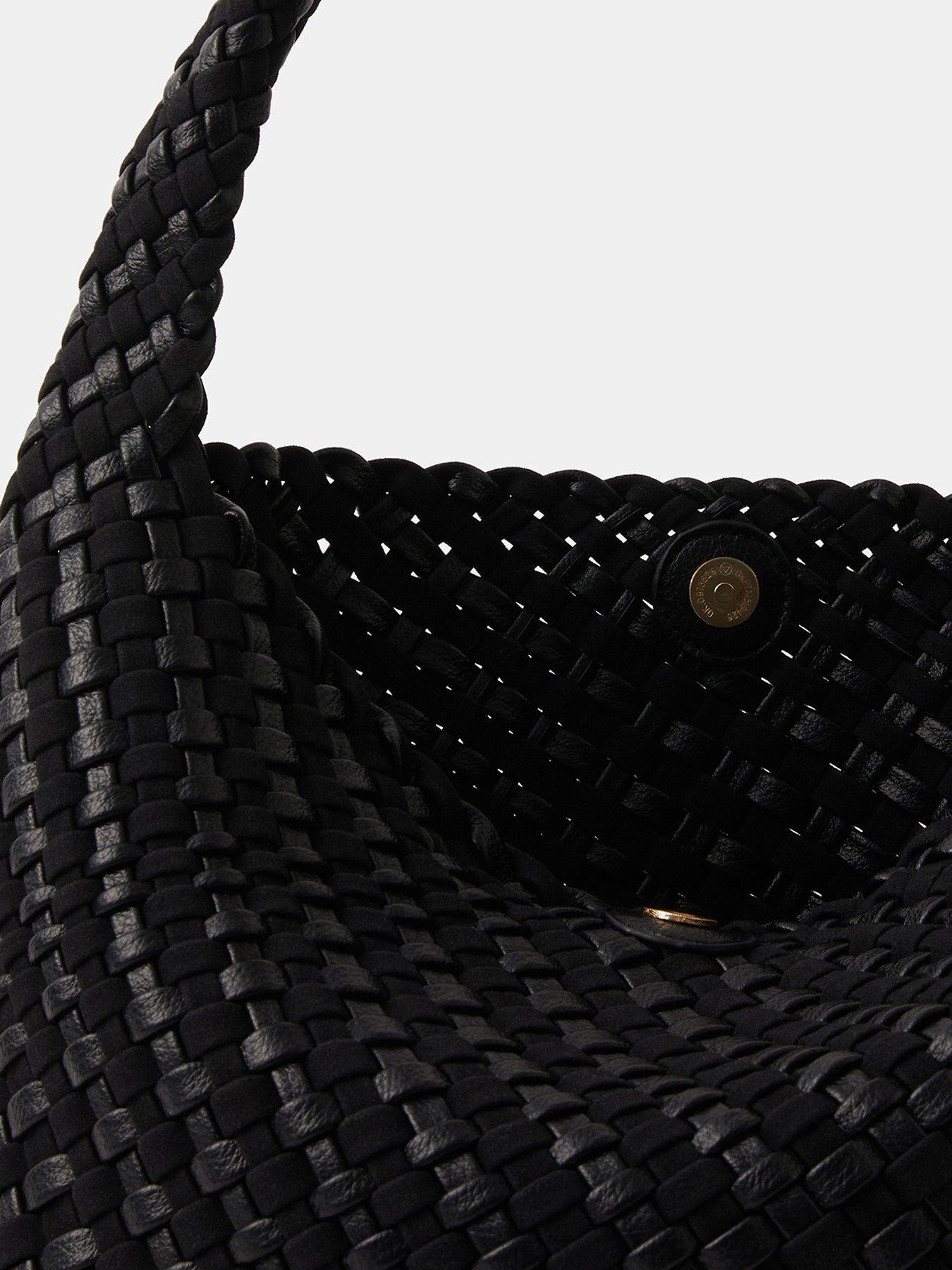 Image 3 of 4 of Accessorize Large Woven Shoulder Bag - Black