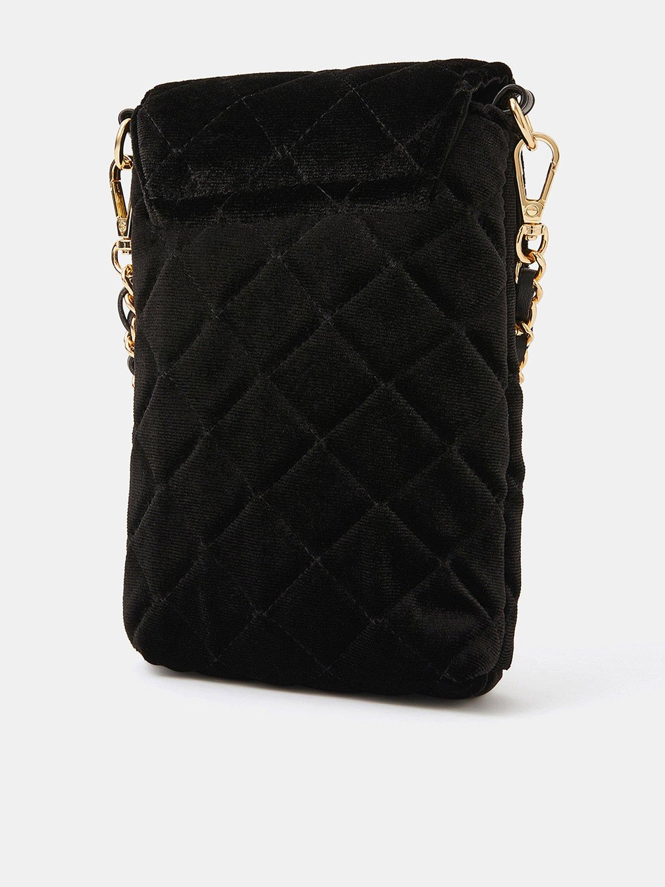 Image 2 of 4 of Accessorize Quilted Phone Bag - Black