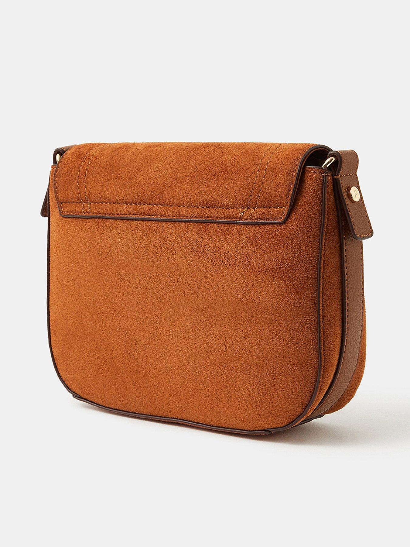 Image 2 of 4 of Accessorize Saddle Buckle Crossbody Bag - Black