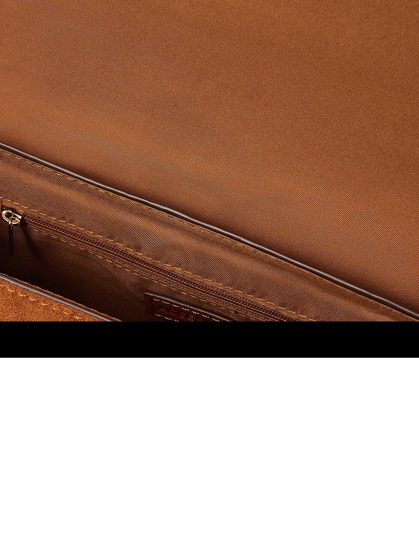 Image 4 of 4 of Accessorize Saddle Buckle Crossbody Bag - Black