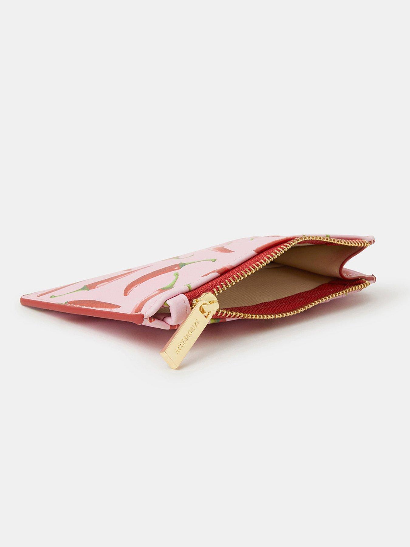 Image 3 of 3 of Accessorize Chilli Print Card Holder - Pink