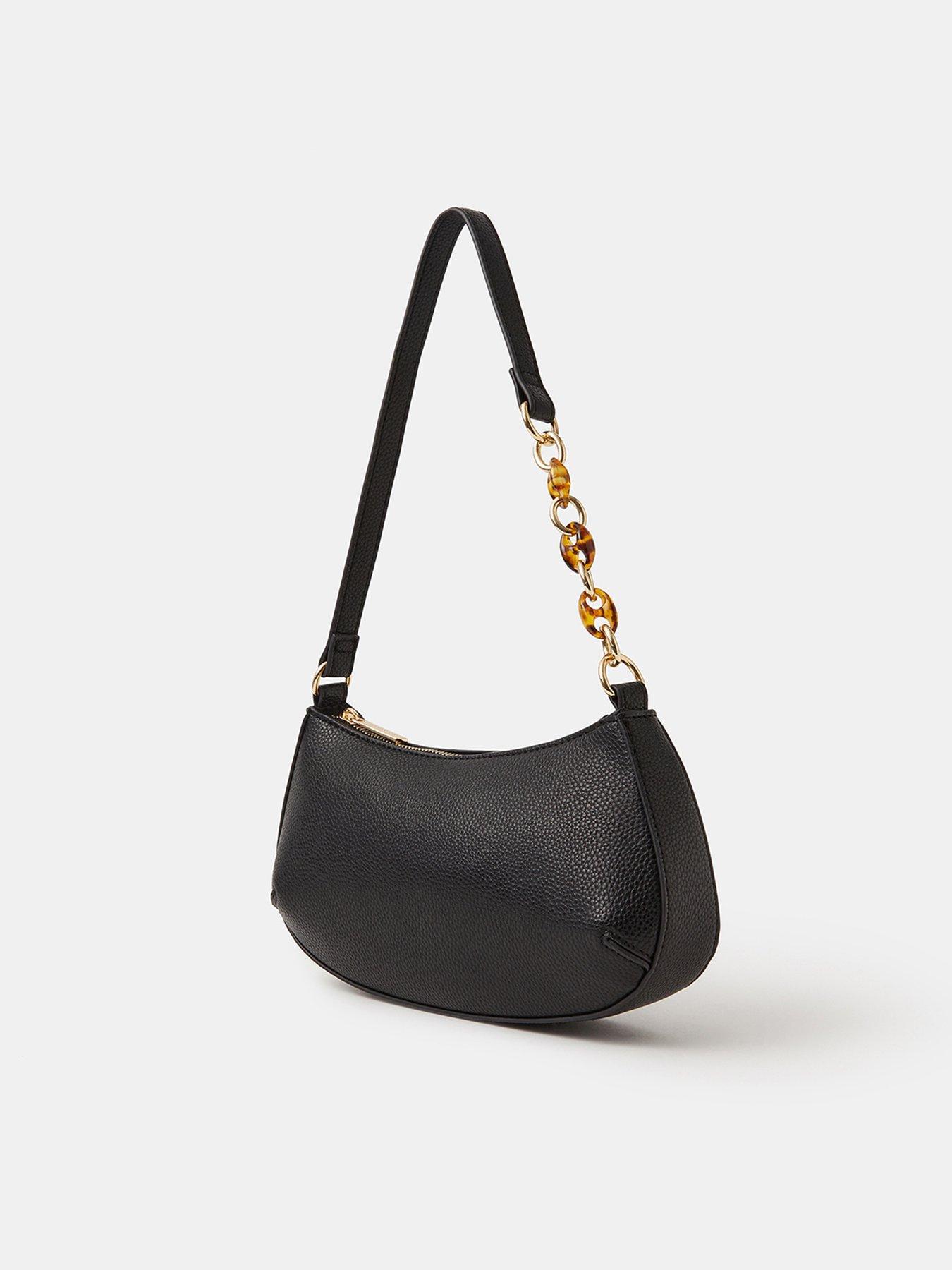 Image 2 of 4 of Accessorize Resin Chain Strap Shoulder Bag - Black