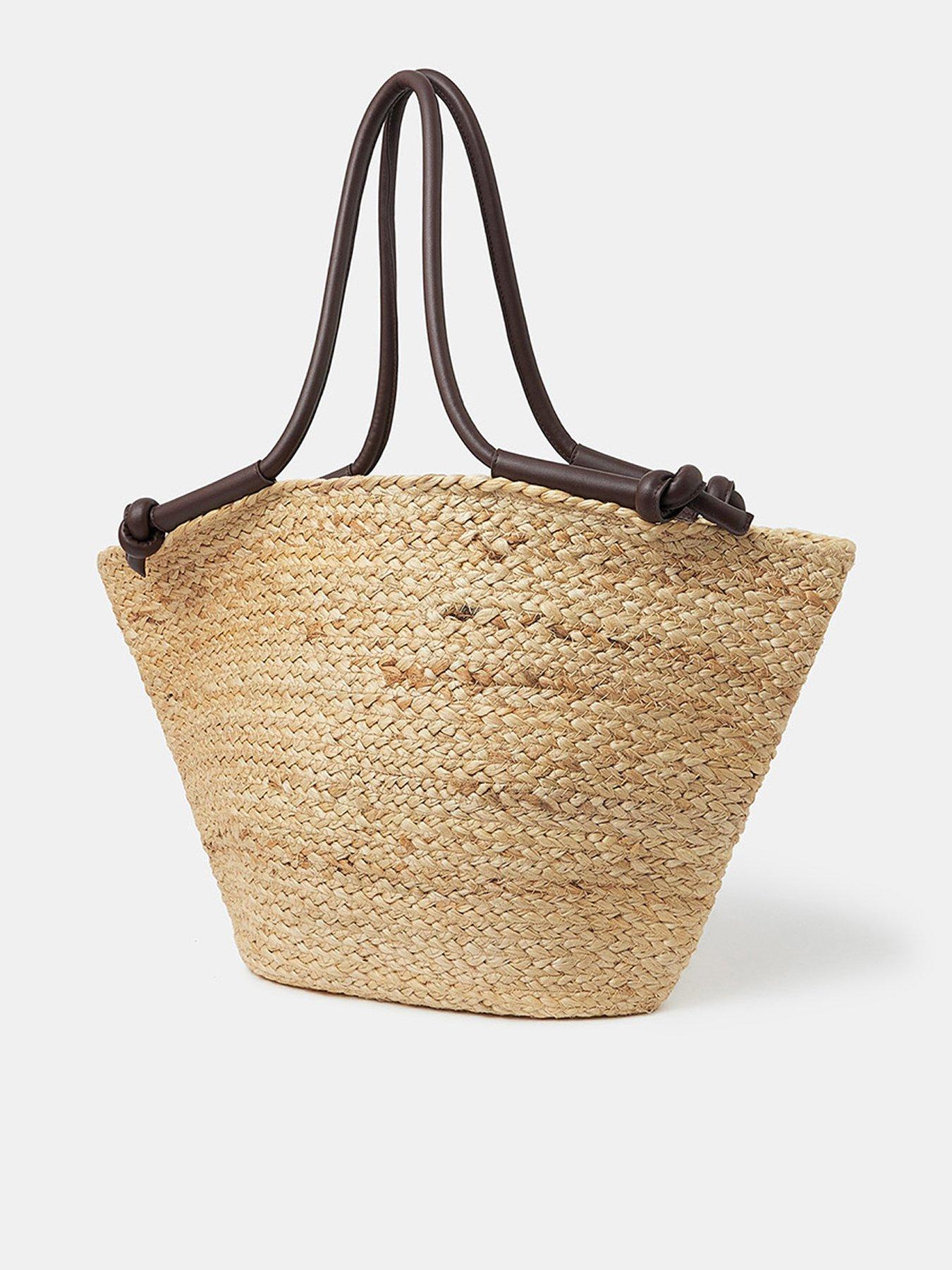 Image 3 of 5 of Accessorize Jute Basket Beach Bag - Natural