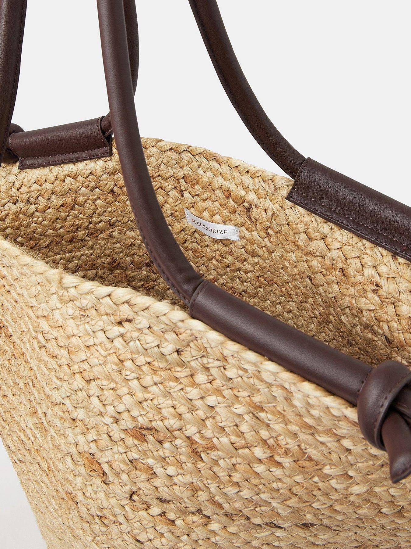 Image 4 of 5 of Accessorize Jute Basket Beach Bag - Natural
