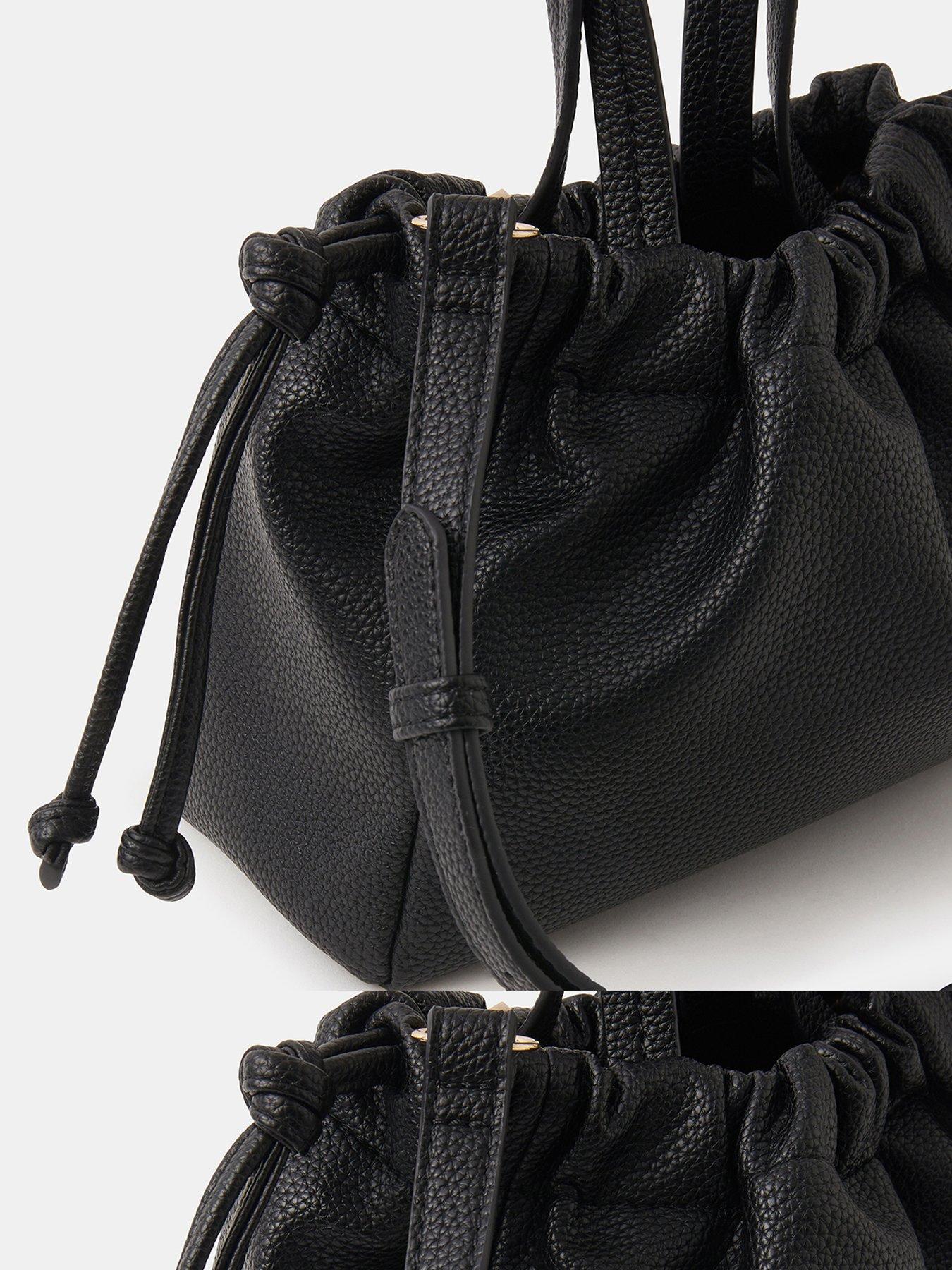 Image 4 of 5 of Accessorize Drawstring Crossbody Bag - Black