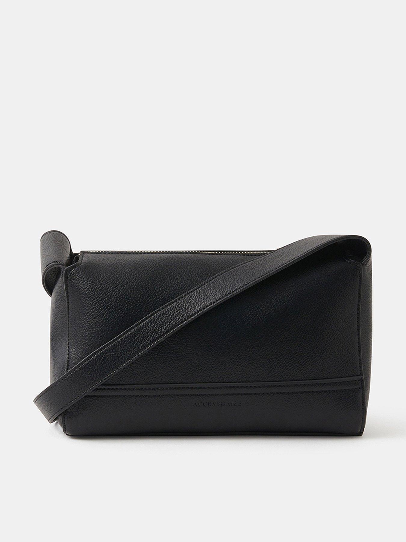 undefined Plain Crossbody Bag - Black