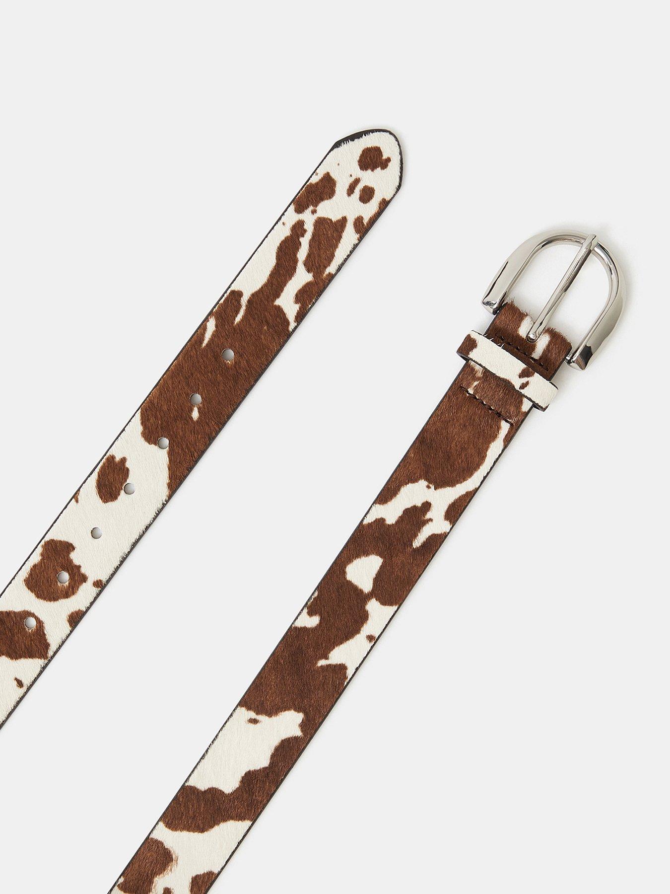 Image 3 of 3 of Accessorize Cow Leather Belt - Multi