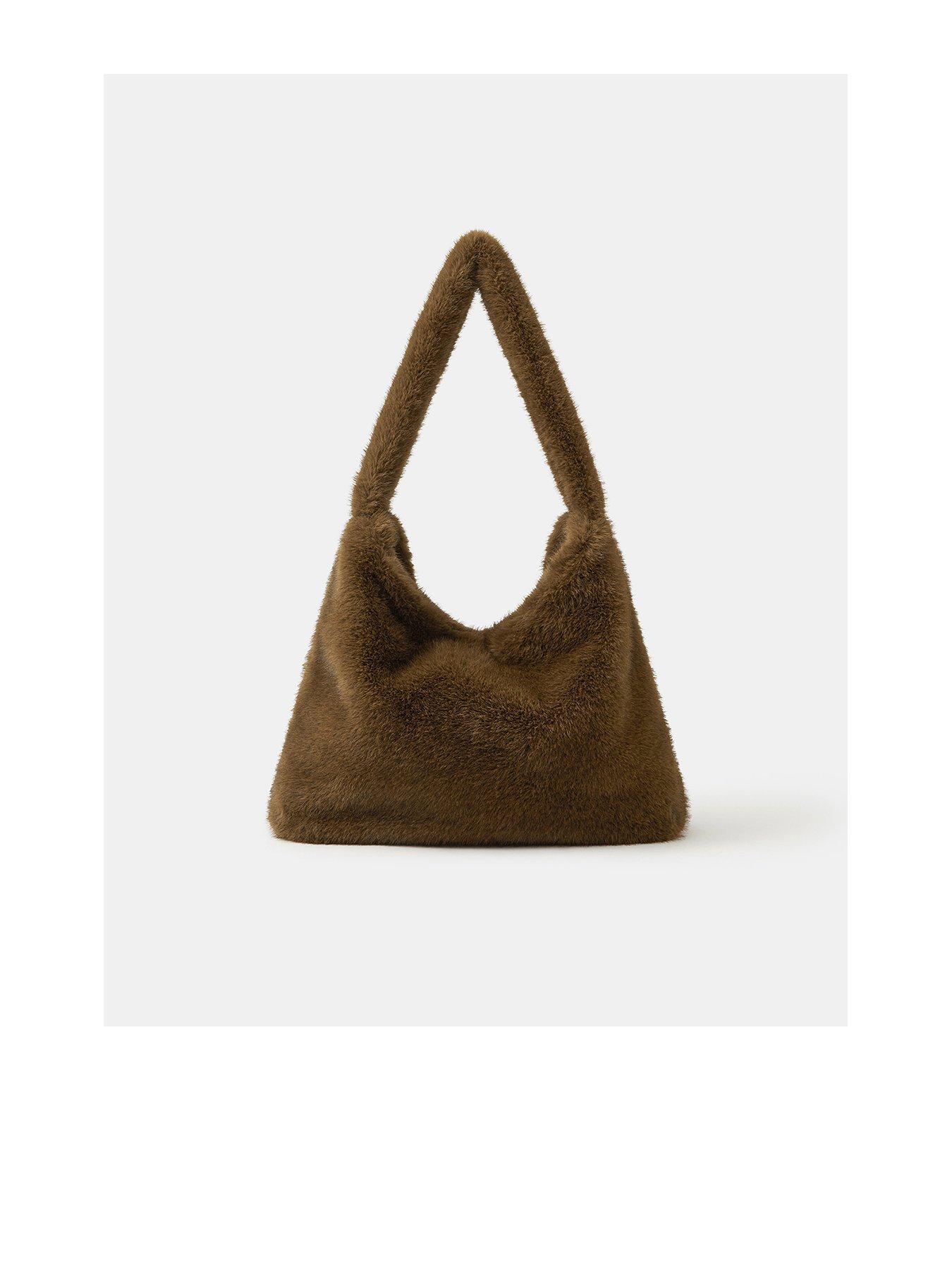undefined Faux Fur Shopper Bag - Brown