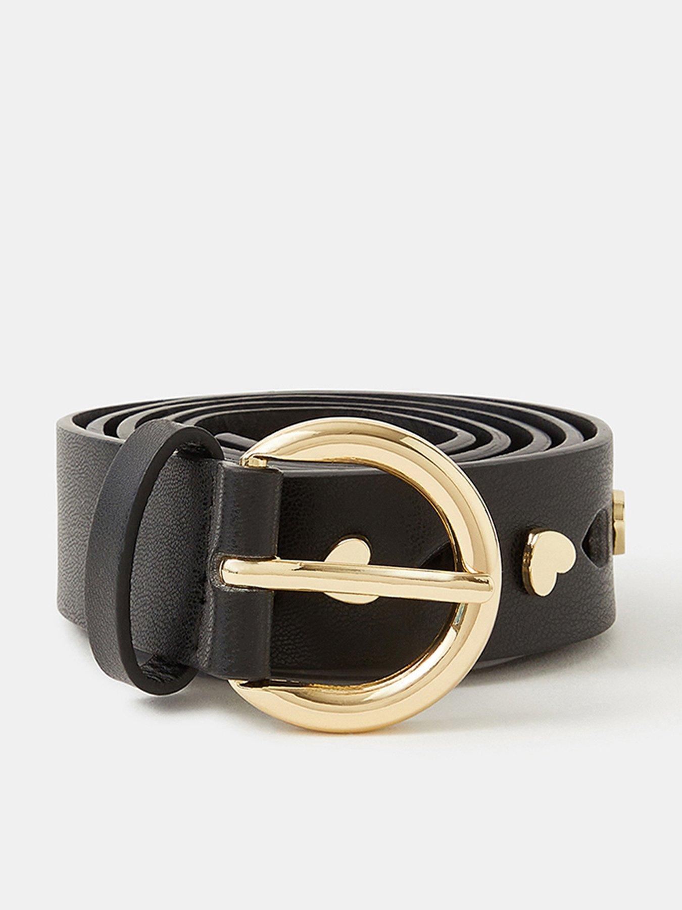 undefined Heart Stud Belt - Black