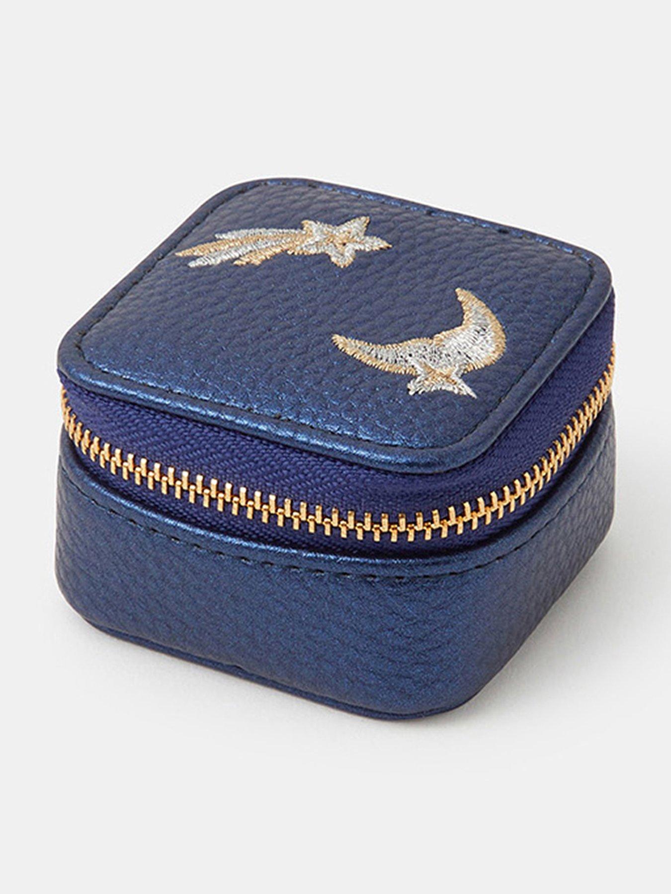 undefined Square Star  &  Moon Jewellery Box - Navy