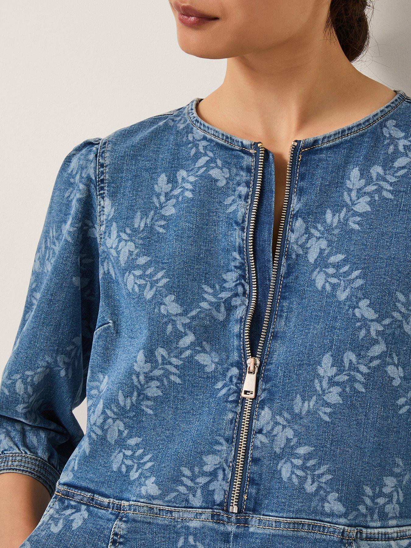 Image 4 of 4 of Monsoon Hailsey Floral Dress - Blue