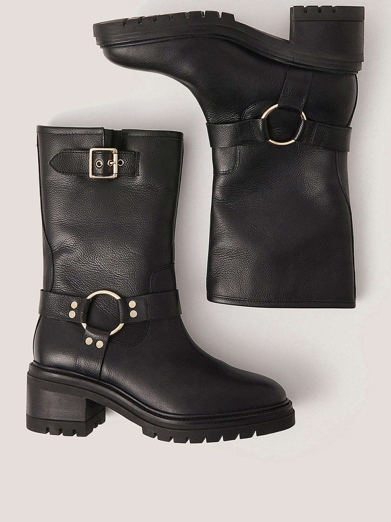 Image 2 of 3 of Monsoon Jade Biker Boot - Black