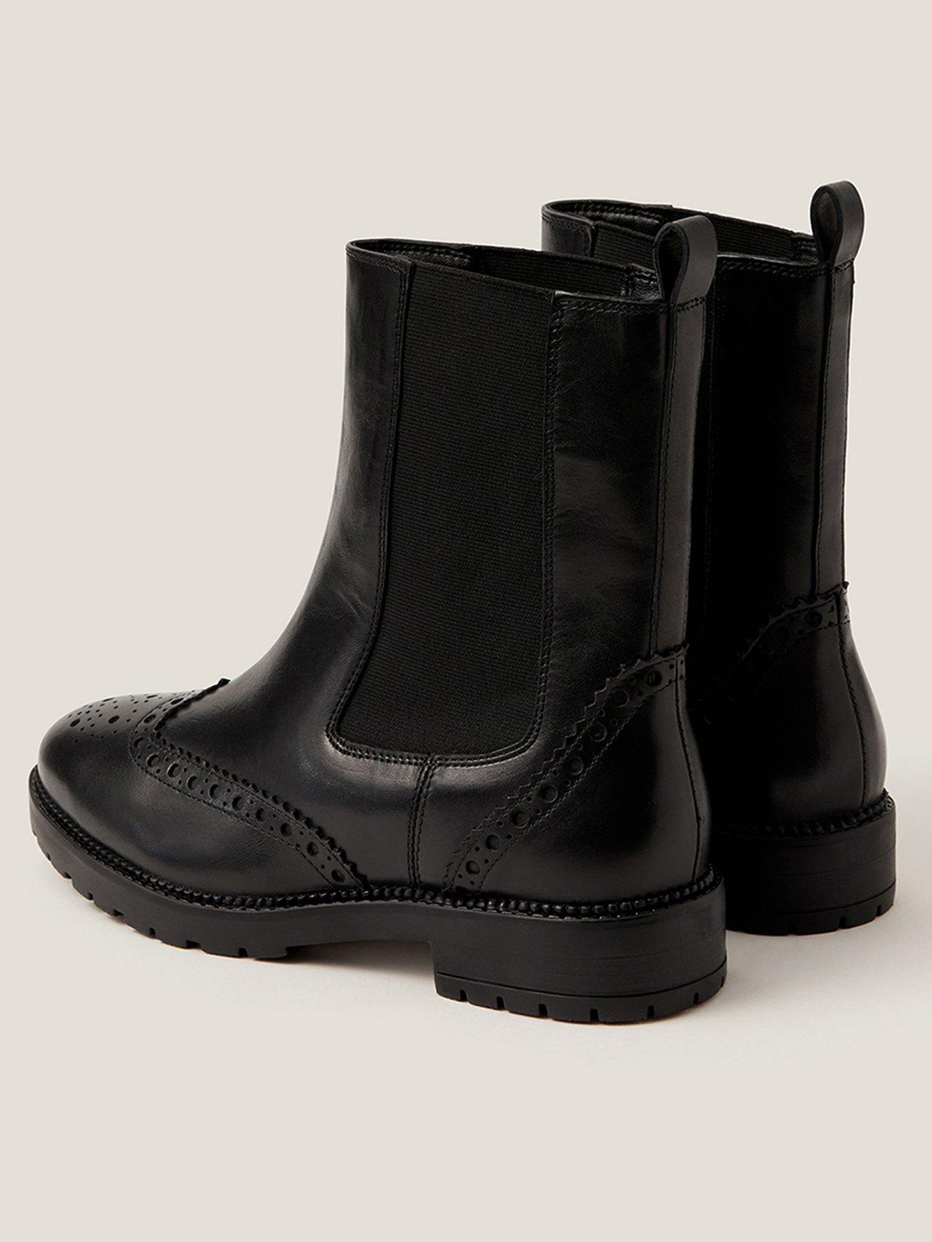 Image 3 of 3 of Monsoon Eli Brogue Ankle Boot - Black