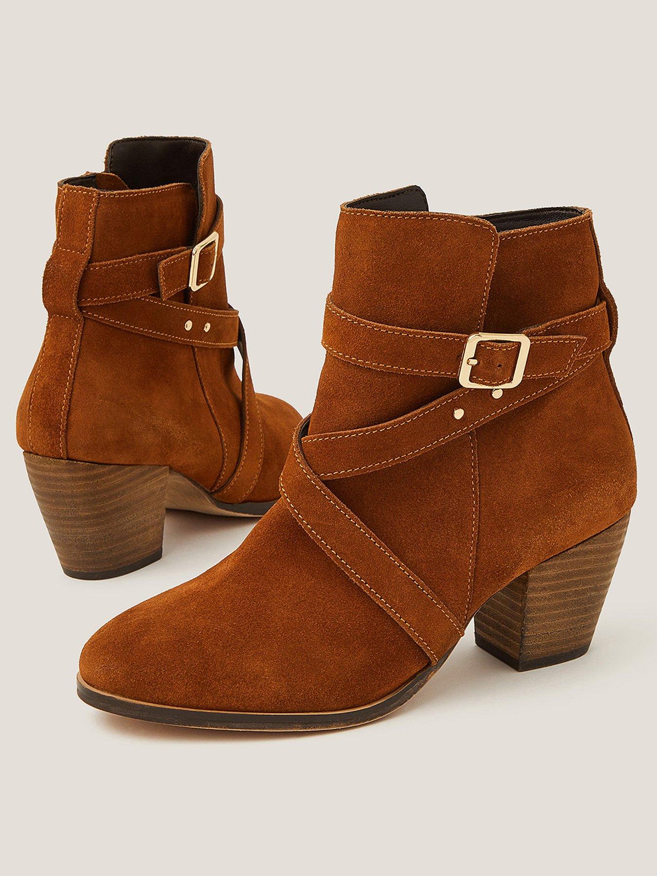  image of monsoon-mika-strap-ankle-boot-tan-brown