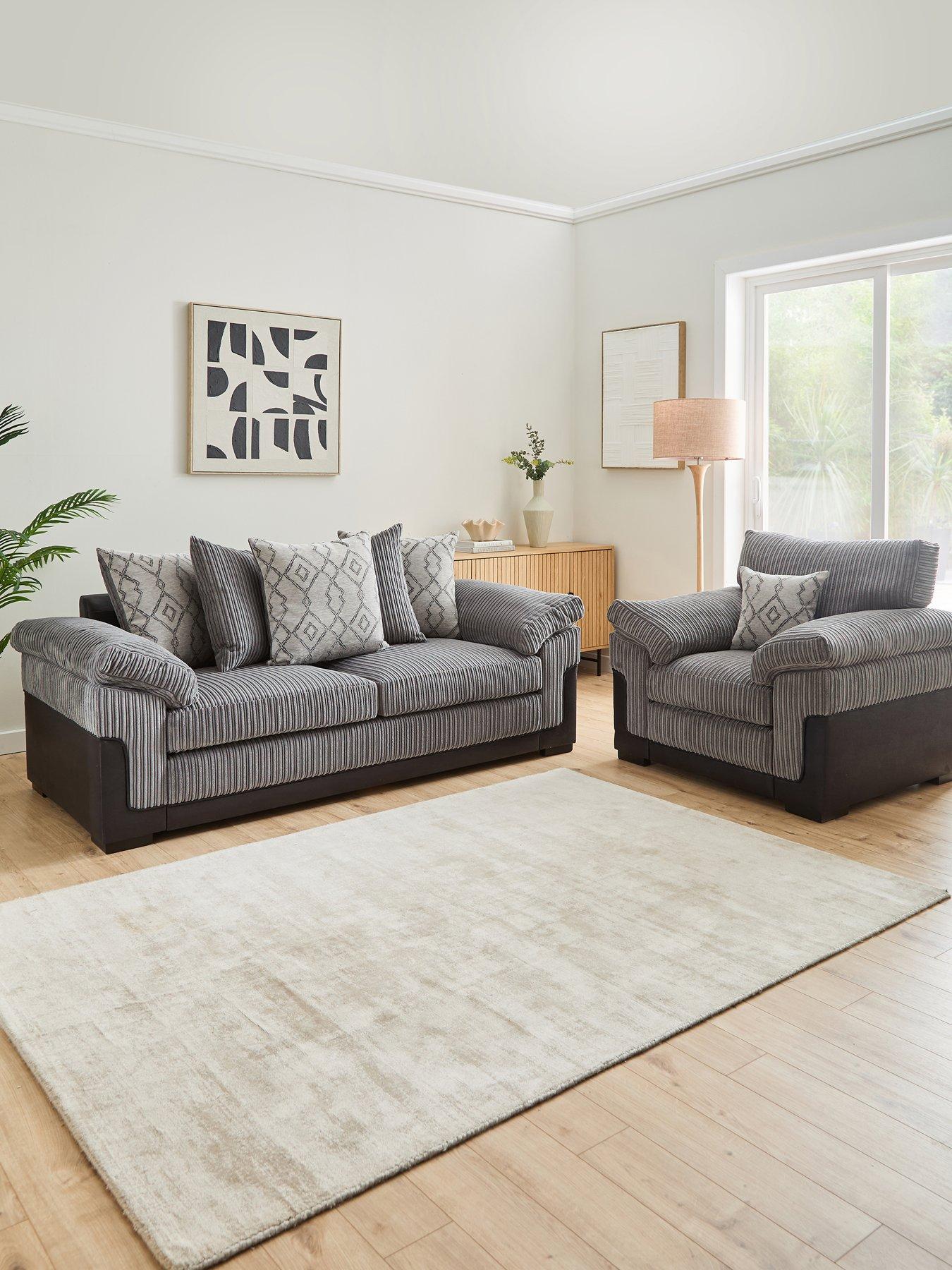 The Very Collection Marissa Jumbo Cord 3 Seater Sofa + Armchair Set (Buy  &  SAVE!) - FSC® Certified