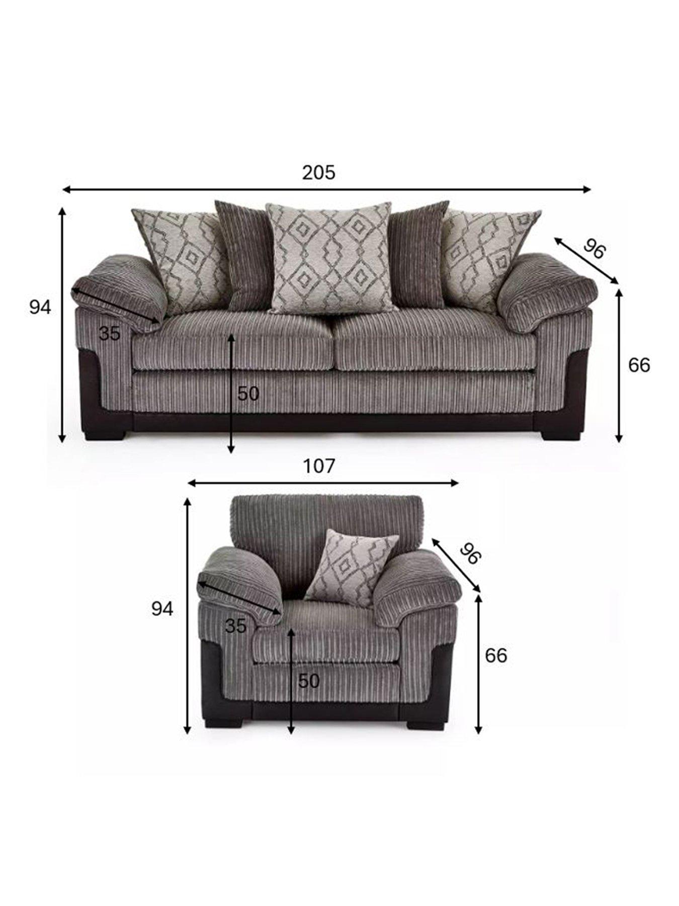 Image 7 of 7 of The Very Collection Marissa Jumbo Cord 3 Seater Sofa&nbsp;+ Armchair Set (Buy &amp; SAVE!) - FSC&reg; Certified