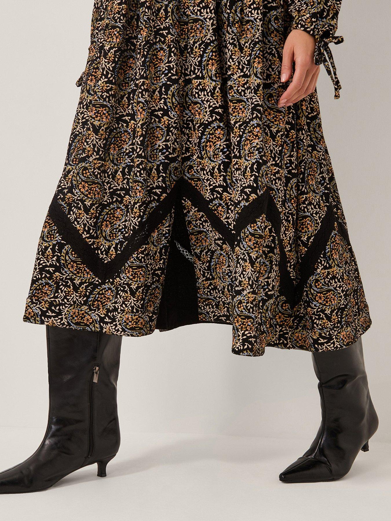 Image 4 of 4 of Monsoon Mabel Print Jersey Dress - Navy